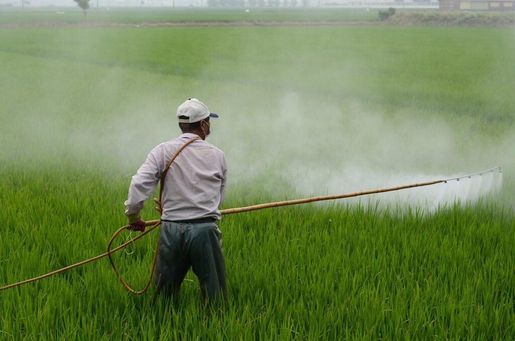 Pesticide use in garden